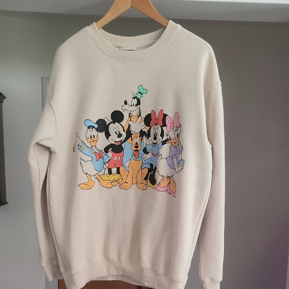 Disney Cream Sweatshirt with Mickey and Friends